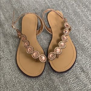 Madeline Stuart Gold sandals